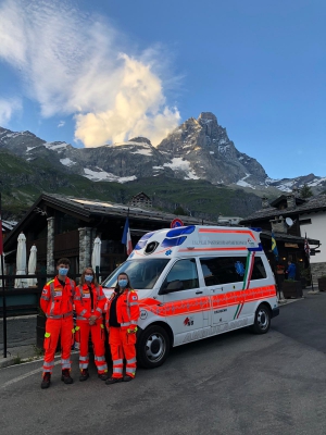 Volontari di Valtournenche in Assistenza Sanitaria alla Settimana del Cervino
